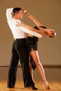 Latino dance couple in action - dancing wild samba Royalty Free Stock Photo