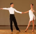 Latino dance couple in action - dancing wild samba Royalty Free Stock Photo