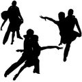 Latino Dance Silhouettes Royalty Free Stock Photo