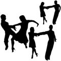 Latino Dance Silhouettes Royalty Free Stock Photo