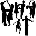 Latino Dance Silhouettes Royalty Free Stock Photo