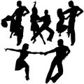 Latino Dance Silhouettes Royalty Free Stock Photo
