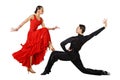 Latino dancers in action Royalty Free Stock Photo