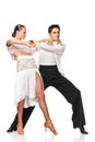 Latino dancers in action. Isolated Royalty Free Stock Photo
