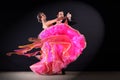 Latino dancers in ballroom Royalty Free Stock Photo