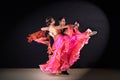 Latino dancers in ballroom Royalty Free Stock Photo