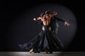 Latino dancers in ballroom Royalty Free Stock Photo