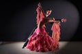 Latino dancers in ballroom Royalty Free Stock Photo