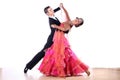 Latino dancers in ballroom Royalty Free Stock Photo