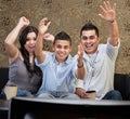 Latino Family Celebrating Royalty Free Stock Photo