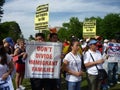 Latino Protesters With Signs