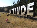 Latitude festival metal sign Royalty Free Stock Photo