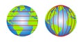 latitude and longitude diagram of earth