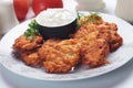 Latke, jewish potato pancakes Royalty Free Stock Photo