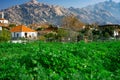 Latmos Besparmak Mountain and the village of KapÃÂ±kÃÂ±rÃÂ± among the ruins of Heracleia. Milas, Aydin, Turkey Royalty Free Stock Photo