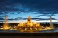 Latona fountain at twilight in the gardens of Versailles palace near Paris France Royalty Free Stock Photo