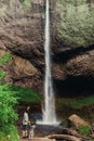 Latourell Falls waterfall along the Columbia River Gorge Royalty Free Stock Photo