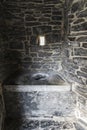 Latrine in the Gravensteen medieval castle in Ghent, Belgium