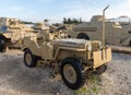 Willys MB Jeep 1942 is on the Memorial Site near the Armored Corps Museum in Latrun, Israel