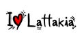 Lattakia city of Syria love message Royalty Free Stock Photo
