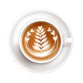 Latte Art Bush Composition Royalty Free Stock Photo