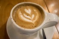 Latte art on coffee in Hong Kong