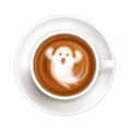 Latte Art Ghost Composition Royalty Free Stock Photo