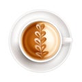 Latte Art Grass Composition Royalty Free Stock Photo