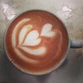 Latte art lover heart lavazza
