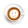 Latte Art Smiley Composition Royalty Free Stock Photo