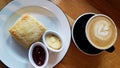 Latte and biscuit in nola