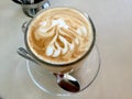 Morning coffee. Abstract latte art. Royalty Free Stock Photo