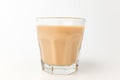 Latte coffee on white background