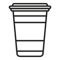Latte cup icon outline vector. Takeaway food