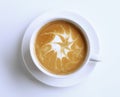 Latte with froth art Royalty Free Stock Photo