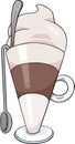 Latte macchiato cartoon illustration