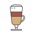 Latte macchiato color icon