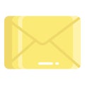 latter envelope vector flat icon, school and education icon Royalty Free Stock Photo