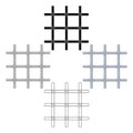 Lattice in the cell of the prisoner. A metal door to hold criminals.Prison single icon in cartoon style vector symbol