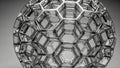 Geometric Glass Sphere With Hexagonal Patterns Lattice Royalty Free Stock Photo