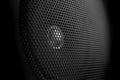 Lattice dynamics. Musical apparatus. Speaker grille. Macro photo Royalty Free Stock Photo