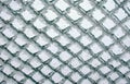 Lattice fence with ice