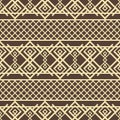 Lattice with openwork oriental elements seamless pattern