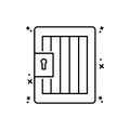 Lattice prison icon. Simple line, outline  of law and justice icons for ui and ux, website or mobile application Royalty Free Stock Photo