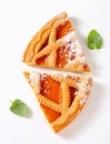 Lattice topped apricot tart