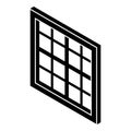 Lattice window frame icon, simple black style Royalty Free Stock Photo