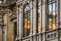 Lattice windows of a neoclassical building