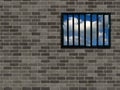 Latticed prison window