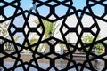 Lattices on the windows of the mosque abstract background. Backdrop Royalty Free Stock Photo