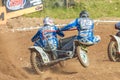 Latvia, Cesis, World championship motocross, sidecar, Driver wit